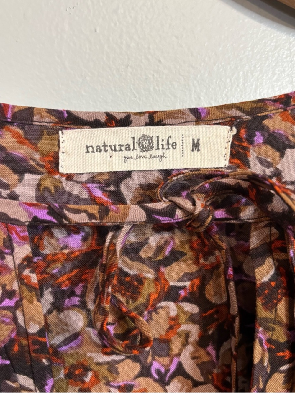 NATURAL LIFE Medium Brown Floral Tiered Maxi Dress - Picture 5 of 12